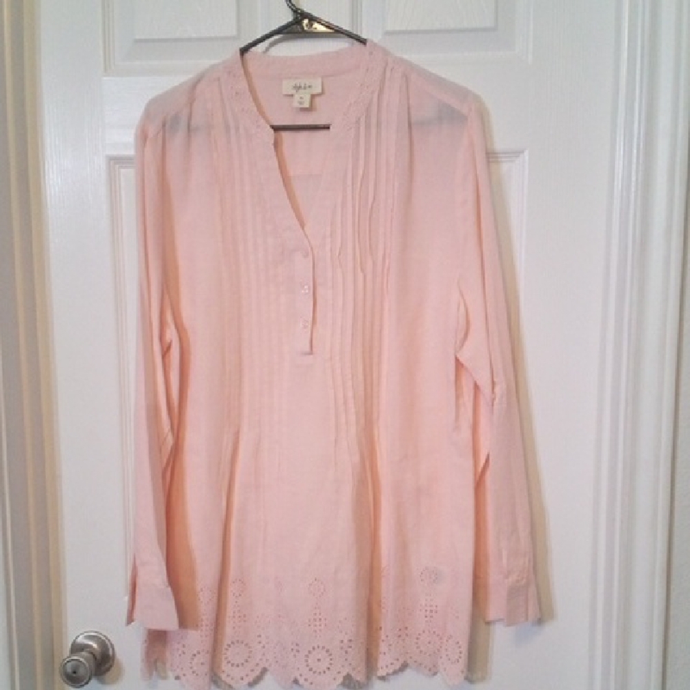 Style & Co. Light Pink Blouse